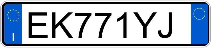 Numer rejestracyjny EK771YJ posiada PEUGEOT 107