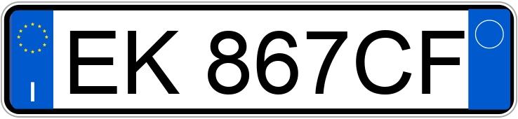 Numer rejestracyjny EK867CF posiada FIAT Bravo 2a serie