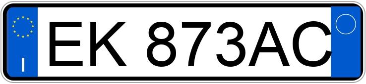 Numer rejestracyjny EK873AC posiada LANCIA Ypsilon 2a serie