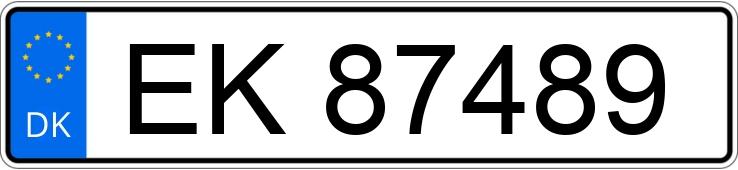 Numer rejestracyjny EK87489 posiada TESLA Model Y