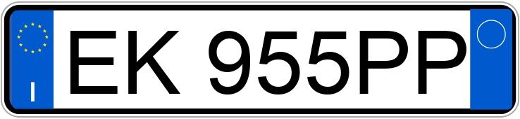 Numer rejestracyjny EK955PP posiada FIAT Panda 2a serie