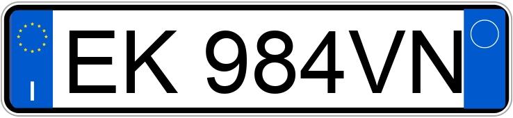 Numer rejestracyjny EK984VN posiada BMW Serie 1