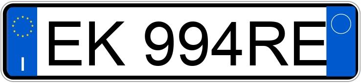 Numer rejestracyjny EK994RE posiada OPEL Astra 4a serie