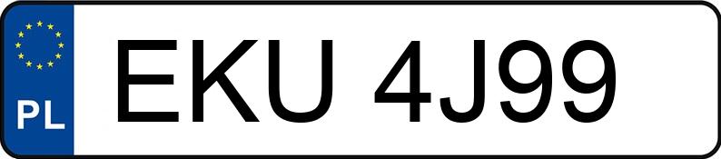 Numer rejestracyjny EKU 4J99 posiada VOLKSWAGEN PASSAT - EKU4J99