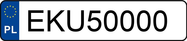 Numer rejestracyjny EKU 50000 posiada BMW 320 Diesel MR`16 E6 F30 xDrive - EKU50000