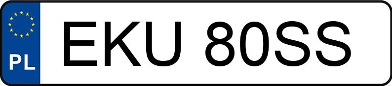 Numer rejestracyjny EKU 80SS posiada FORD Escort 1.6i Kat. MR`93 CLX - EKU80SS