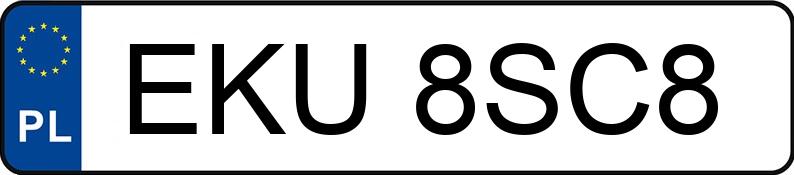Numer rejestracyjny EKU 8SC8 posiada FORD COUGAR - EKU8SC8