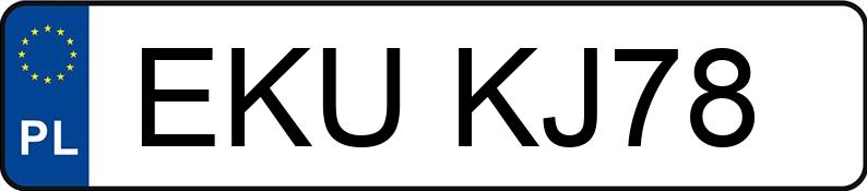 Numer rejestracyjny EKU KJ78 posiada MAZDA 3 - EKUKJ78