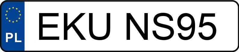 Numer rejestracyjny EKU NS95 posiada VOSCO S106 - EKUNS95
