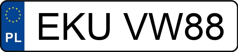 Numer rejestracyjny EKU VW88 posiada AUDI A3 - EKUVW88