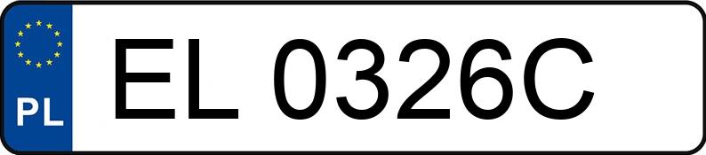 Numer rejestracyjny EL 0326C posiada FIAT 126 EL Elegant - EL0326C Numer rejestracyjny EL 0326C posiada FIAT 126 EL Elegant - EL0326C