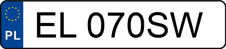 Numer rejestracyjny EL 070SW posiada PORSCHE 911 CARRERA 4S - EL070SW