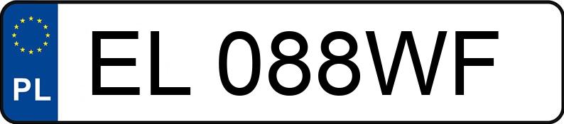 Numer rejestracyjny EL 088WF posiada HONDA CIVIC 5DR - EL088WF
