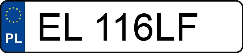 Numer rejestracyjny EL 116LF posiada KIA SOUL - EL116LF