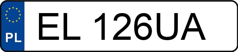 Numer rejestracyjny EL 126UA posiada FIAT 126 ELX Maluch SX - EL126UA