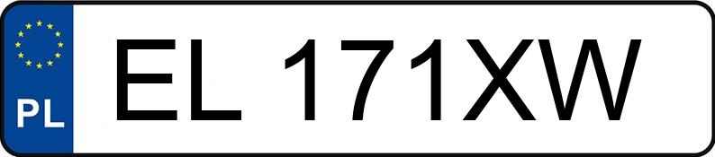 Numer rejestracyjny EL 171XW posiada MITSUBISHI ASX 1.6 MR`13 E6 Intense Plus 2WD - EL171XW