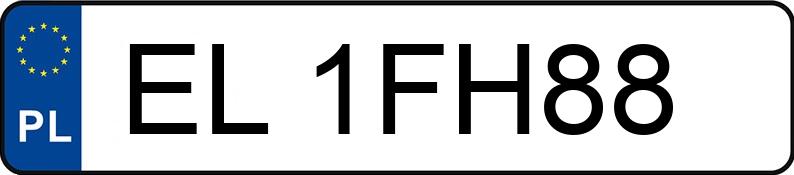 Numer rejestracyjny EL 1FH88 posiada BMW X3 MR`18 E6 F97 M Competition Step - EL1FH88