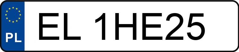 Numer rejestracyjny EL 1HE25 posiada KIA STINGER - EL1HE25