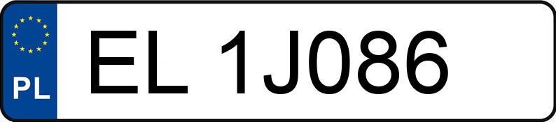 Numer rejestracyjny EL 1J086 posiada TOYOTA GT 86 2.0 MR`12 E5 Sol - EL1J086