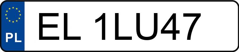 Numer rejestracyjny EL 1LU47 posiada MERCEDES-BENZ GLK 250 MR`12 E5 X204 4Matic - EL1LU47