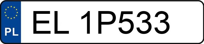 Numer rejestracyjny EL 1P533 posiada SKODA SUPERB - EL1P533