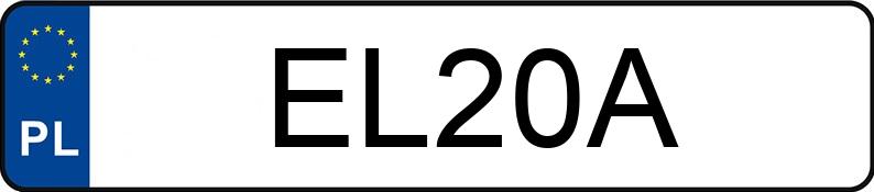 Numer rejestracyjny EL 20A posiada ALFA ROMEO SPIDER - EL20A Numer rejestracyjny EL 20A posiada ALFA ROMEO SPIDER - EL20A