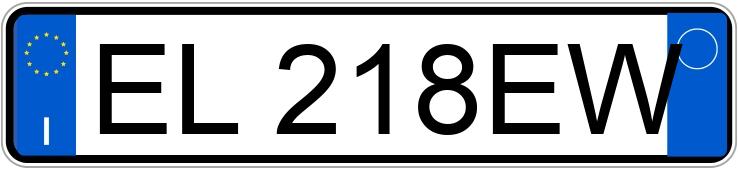 Numer rejestracyjny EL218EW posiada SUZUKI SX4