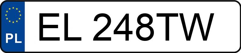 Numer rejestracyjny EL 248TW posiada MAZDA 3 - EL248TW