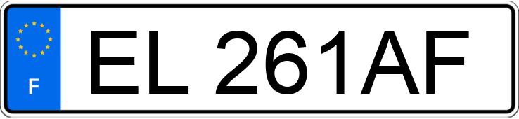 Numer rejestracyjny EL261AF posiada PEUGEOT 205 GR