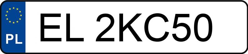 Numer rejestracyjny EL 2KC50 posiada BMW 550I - EL2KC50