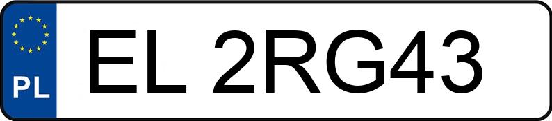 Numer rejestracyjny EL 2RG43 posiada BMW 530i MR`16 E6d G30 xDrive Steptronic - EL2RG43
