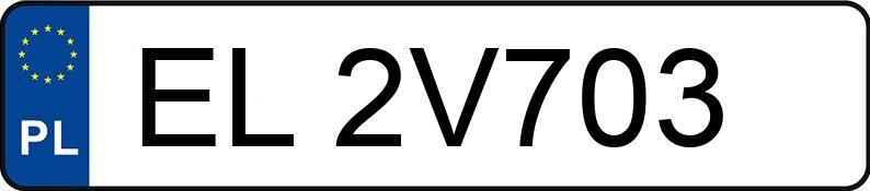 Numer rejestracyjny EL 2V703 posiada SAAB 9-5 - EL2V703