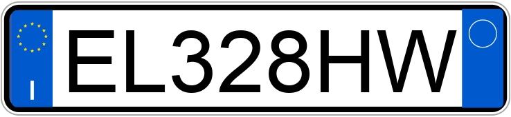 Numer rejestracyjny EL328HW posiada BMW Serie 1