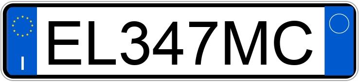 Numer rejestracyjny EL347MC posiada FIAT QUBO