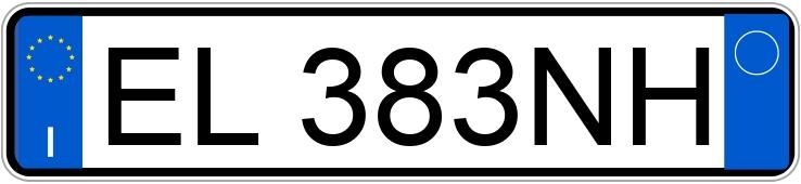 Numer rejestracyjny EL383NH posiada BMW Serie 5