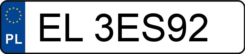 Numer rejestracyjny EL 3ES92 posiada HONDA Civic 1.0 MR`20 E6 Comfort Sport Line - EL3ES92