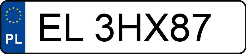 Numer rejestracyjny EL 3HX87 posiada AUDI S7 SPORTBACK - EL3HX87