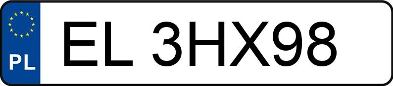 Numer rejestracyjny EL 3HX98 posiada FORD TRANSIT COURIER - EL3HX98