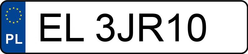 Le numéro d’enregistrement EL 3JR10 a RENAULT Fluence MR`13 E5 Start 115 - EL3JR10
