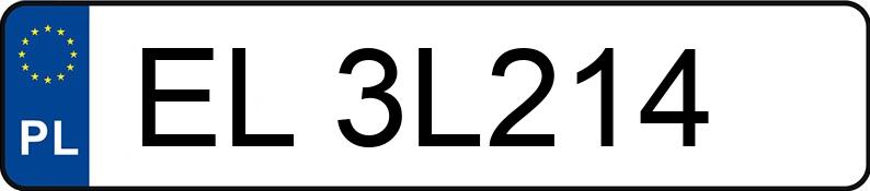Numer rejestracyjny EL 3L214 posiada OPEL MOKKA X - EL3L214 Numer rejestracyjny EL 3L214 posiada OPEL MOKKA X - EL3L214