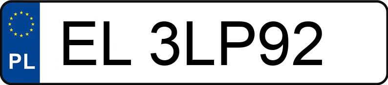 Numer rejestracyjny EL 3LP92 posiada OPEL Astra Classic II 1.6 MR`04 E4 Astra Classic II 1.6 MR`04 E4 - EL3LP92