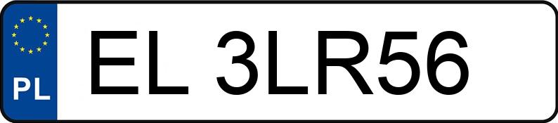 Numer rejestracyjny EL 3LR56 posiada TOYOTA TOYOTA COROLLA ZE1HE(EU,M) - EL3LR56