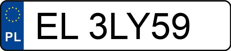 Numer rejestracyjny EL 3LY59 posiada MITSUBISHI OUTLANDER - EL3LY59