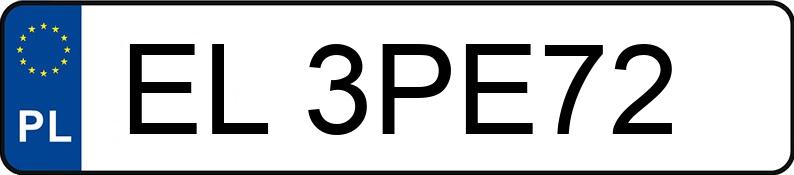 Numer rejestracyjny EL 3PE72 posiada MERCEDES-BENZ SPRINTER - EL3PE72