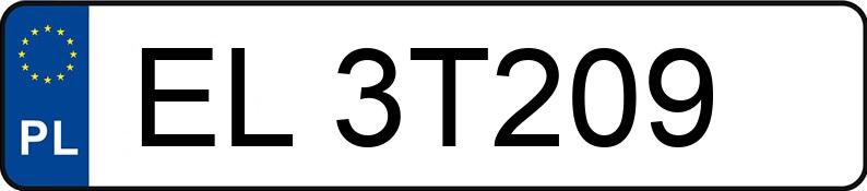 Numer rejestracyjny EL 3T209 posiada OPEL ASTRA - EL3T209