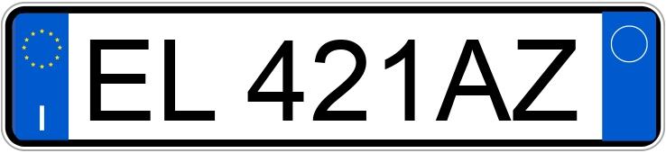 Numer rejestracyjny EL421AZ posiada FIAT Punto 4a serie