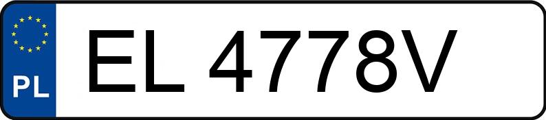 Numer rejestracyjny EL 4778V posiada FORD FOCUS 1.8 TDCI - EL4778V