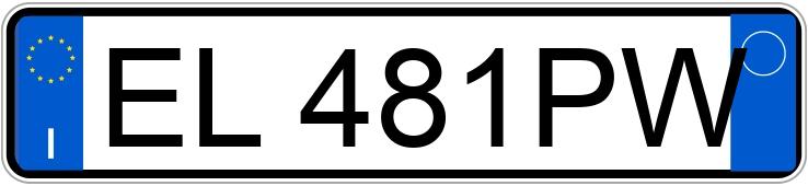 Numer rejestracyjny EL481PW posiada Fiat 2012