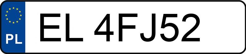 Numer rejestracyjny EL 4FJ52 posiada VOLKSWAGEN Passat B7 1.6 TDI-CR MR`10 E5 Comfortline BMT - EL4FJ52