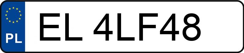El número de registro EL 4LF48 tiene CUPRA Formentor 1.5 TSI MR`24 E6 Formentor 1.5 TSI MR`24 E6 - EL4LF48